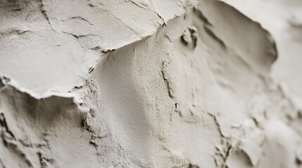 Close up of white clay powder, natural mineral texture background