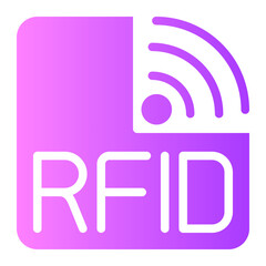 rfid gradient icon
