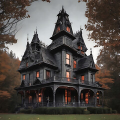 Fototapeta premium Halloween Themed Special Haunted House 3D