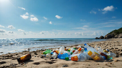 beach scene with a child