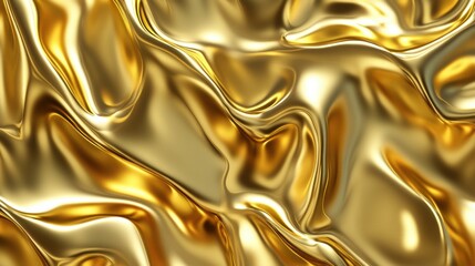 The image of flowing, wavy fabric with contrasting gold is a beautiful backdrop for design and presentation.