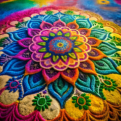 -an-intricate-pattern-made-with-colored-powders-on