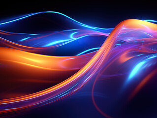 Naklejka premium Vibrant Abstract Waves in Motion