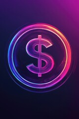 Fototapeta premium Fiscal transactions symbolized by a monetary currency glyph icon.