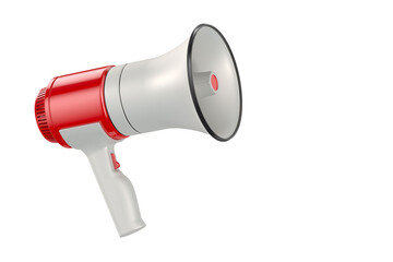 Megaphone on white background. Isolated 3D illustration