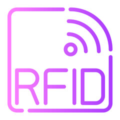 rfid gradient icon