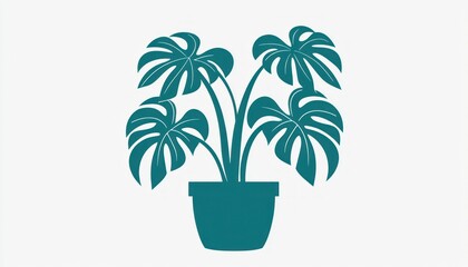 Tropical plant represented in a solid icon, vibrant and natural.