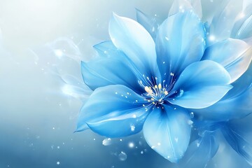 Blue Flower with Delicate Petals