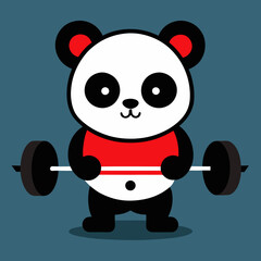 Panda head vector silhouette logotype. Cute Panda silhouette vector.