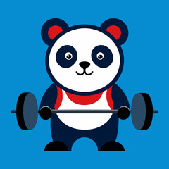 Panda head vector silhouette logotype. Cute Panda silhouette vector.