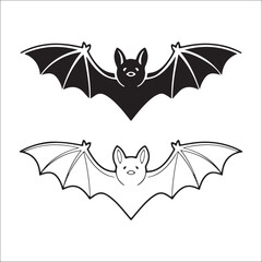 Bat icon. Vector illustration of a bat on a white background, bat icon, bat vector, bat illustration, animal icon, bat silhouette, bat symbol, bat graphic, bat logo, flying bat icon