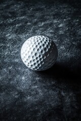 Ultra-Realistic Golf Ball on Dark Blurred Background