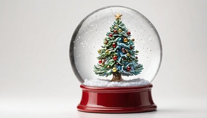 Festive Christmas Tree Snow Globe