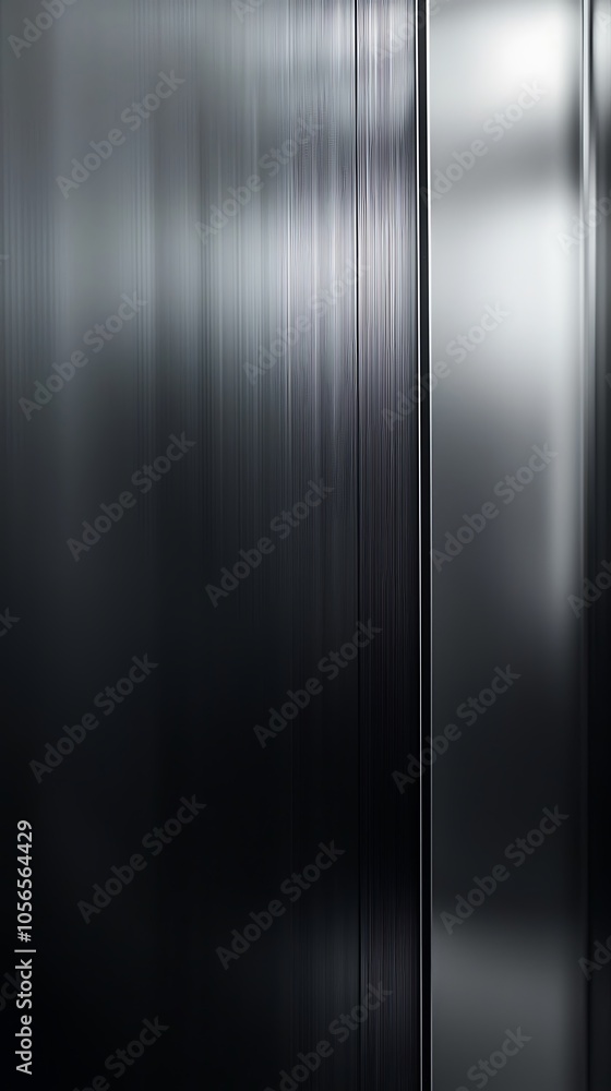 Poster a sleek, dark surface with vertical lines, creating a glossy and textured appearance that suggests d