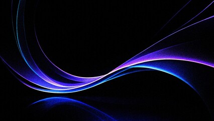 Black background with lines in light blue and dark blue,creating an abstract gradient effect.