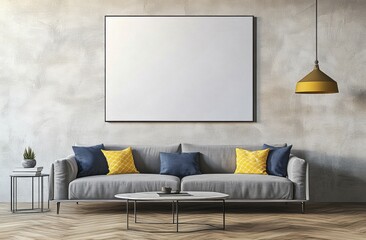 Modern Living Room Mockup.
