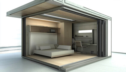 Minimalist and unique interior design in the house