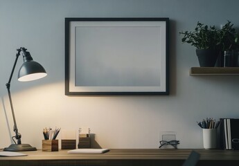 Desk with Picture Frame.