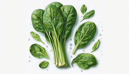Obraz premium fresh vegetables, spinach
