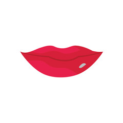 lip icon illustration flat