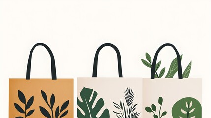 Eco Friendly Shopping Bags Filled with Sustainable Gifts for Green Monday Theme
