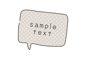 手描き風のシンプルな水玉吹き出し