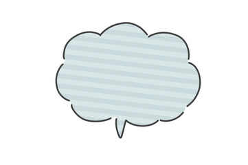 手描き風でシンプルなストライプ柄の吹き出し