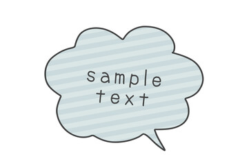 手描き風でシンプルなストライプ柄の吹き出し