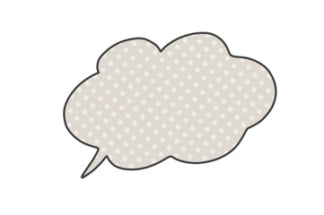 手描き風のシンプルな水玉吹き出し