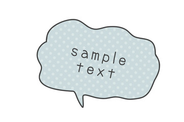 手描き風のシンプルな水玉吹き出し