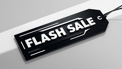 A black tag displaying "FLASH SALE" promotes a time-limited discount, designed to attract customers quickly and boost sales.