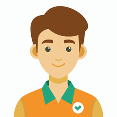 volunteer without signature on white background