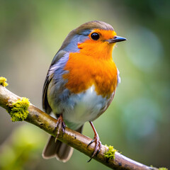 Fototapeta premium close up of bird perching on branch