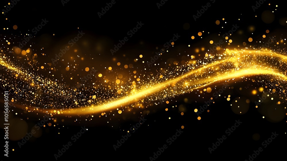 Poster elegant shimmering gold background with soft glow and ample copy space for theme
