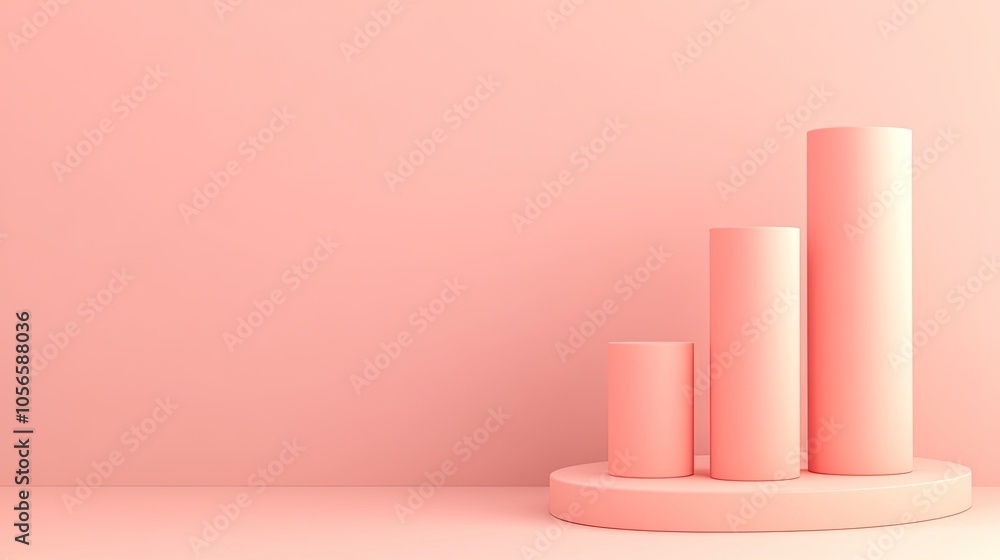 Poster abstract financial data chart with colorful bars