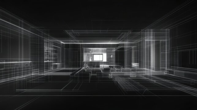 Wireframe Interior Design.
