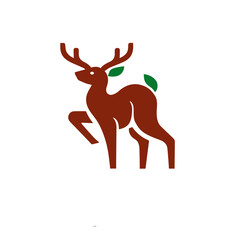 Deer with Leaf logo 