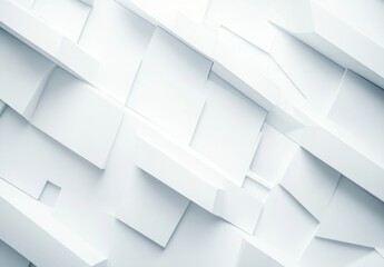 Naklejka premium Abstract White Geometric Shape