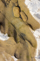 nature park , a walk along the riverbed with an overview of the stone bottom and banks