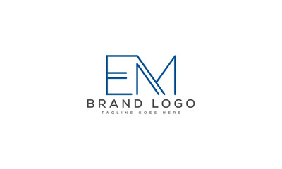 EM logo design vector template design for brand.