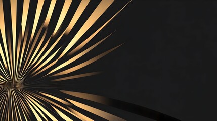 Obraz premium Dramatic Golden Rays Spreading from Dark Center in Festive Luxury Design