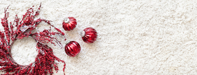 Red Christmas Decor Collection. Home Interior