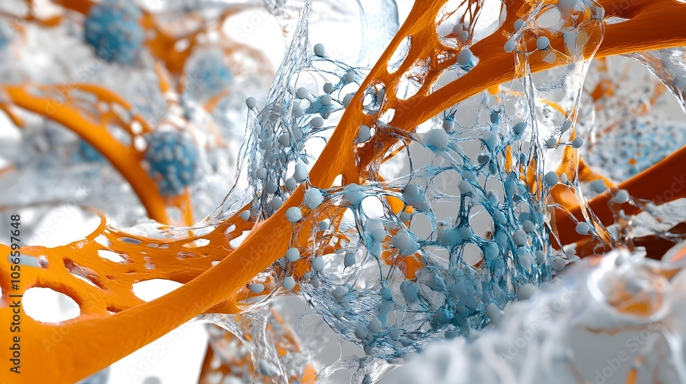 Poster captivating 3d cross-section of dynamic vessel network showcasing cellular motion