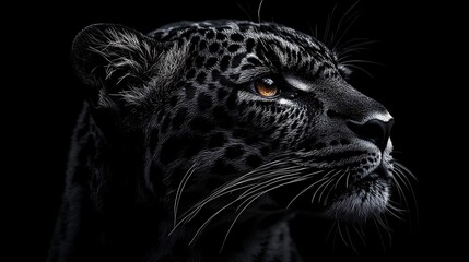 Obraz premium Aggressive leopard gaze captured in fierce and bold wallpaper
