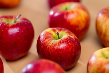Stack of the red apple