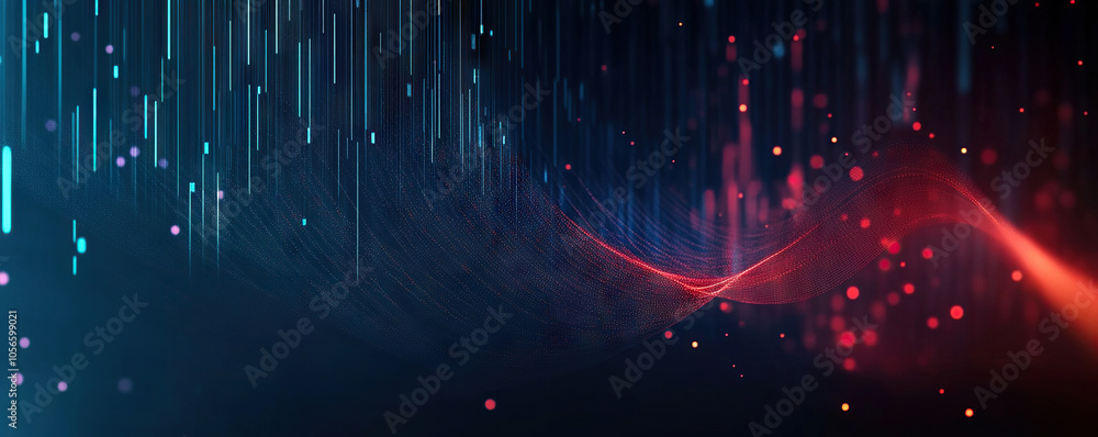 Poster digital background perfect for tech processes, neural networks, artificial intelligence, data transf