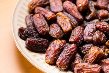 Dried date fruits in a group