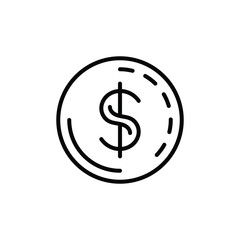 Dollar icon logo design template isolated illustration