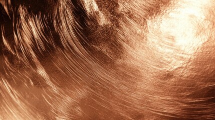 Brushed copper metallic texture with an abstract retro style background
