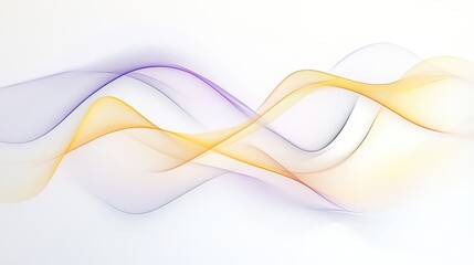 Colorful Abstract Waves on White Background